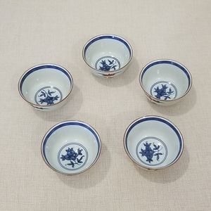 Set of 5 Japanese teacups